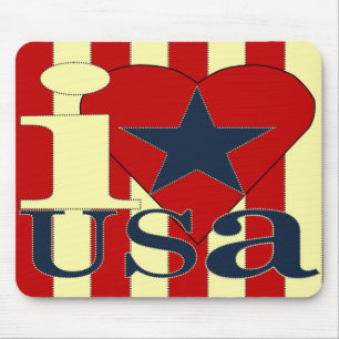 Ich liebe USA-Mauspad Mousepad