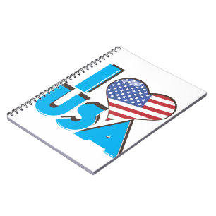 Ich liebe USA Retro 80er Notizblock