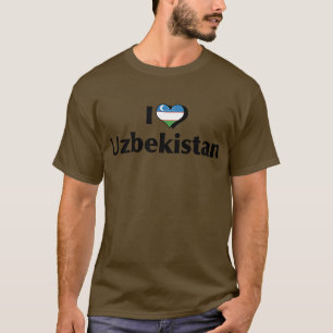Ich liebe Usbekistan-Flaggen-Shirt T-Shirt