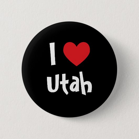 Ich liebe Utah Button (Vorderseite)
