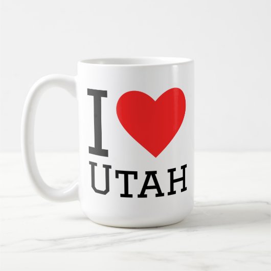 Ich liebe Utah  Kaffeetasse (Links)