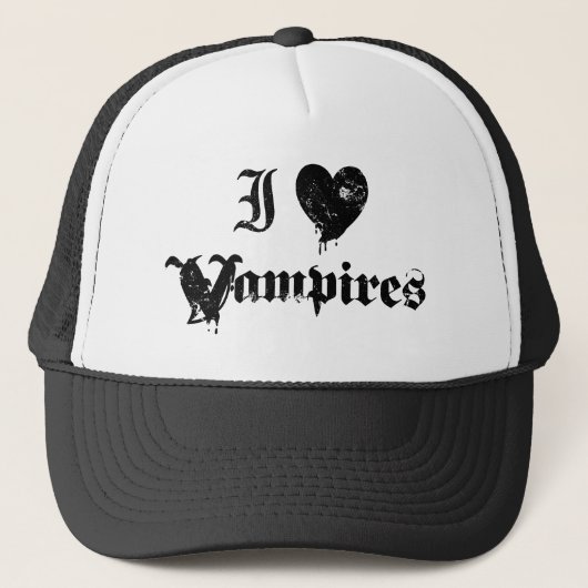 Ich liebe Vampire Truckerkappe (Vorderseite)
