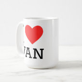 Ich liebe Van Kaffeetasse (Vorderseite Links)