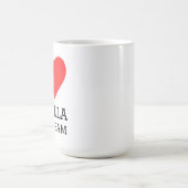 Ich liebe Vanilleeis Kaffeetasse (Mittel)