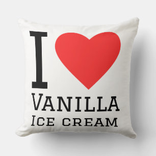Ich liebe Vanilleeis Kissen