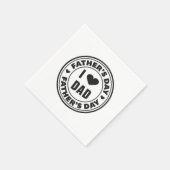 Ich Liebe Vater glücklich Vatertag | Napkin Serviette (Ecke)