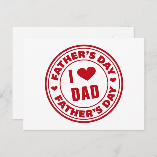 Ich Liebe Vater glücklich Vatertag | Postkarte (Vorne/Hinten)
