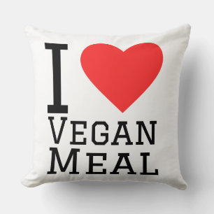 Ich liebe vegane Mahlzeiten Kissen