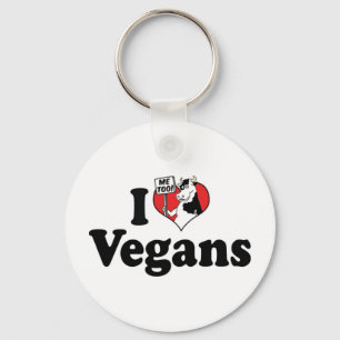 Ich liebe Veganer Schlüsselanhänger