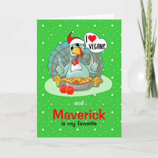 Ich Liebe Veganer und (Brauch) ist mein Favorit, Karte (Vorderseite)