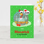 Ich Liebe Veganer und (Brauch) ist mein Favorit, Karte (Gelbe Blume)