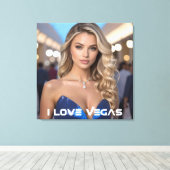 ICH LIEBE VEGAS LEINWANDDRUCK (Insitu (Holzboden))