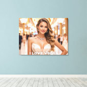 ICH LIEBE VEGAS LEINWANDDRUCK (Insitu (Holzboden))