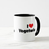 Ich liebe Vegetarier Tasse (VorderseiteRechts)