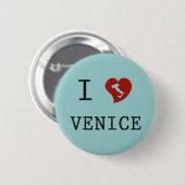 Ich liebe Venedig Button (Vorne & Hinten)