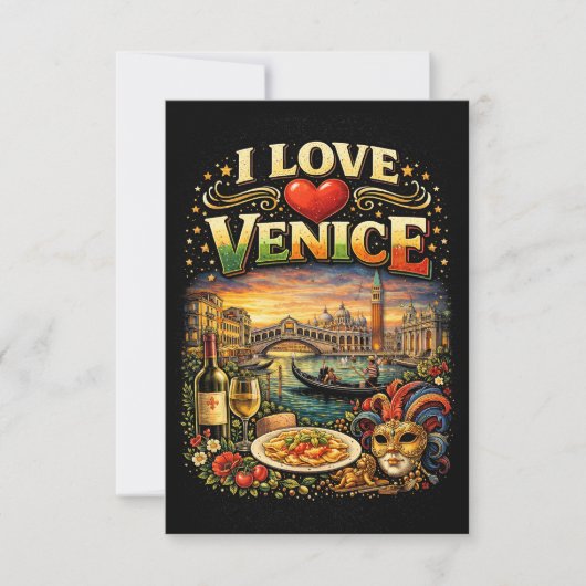 Ich liebe Venedig Dankeskarte (Vorderseite)
