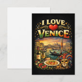 Ich liebe Venedig Dankeskarte (Vorne/Hinten)