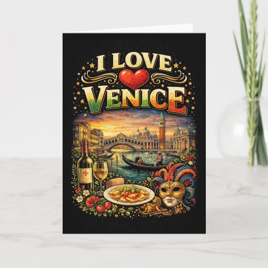 Ich liebe Venedig Feiertagskarte (Vorderseite)