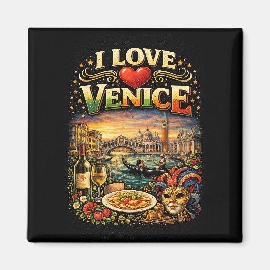 Ich liebe Venedig Magnet (Vorne)