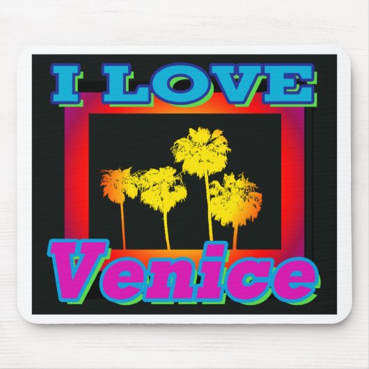 Ich LIEBE Venedig Palmen in der Box Mousepads (Vorne)