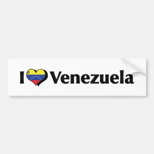 Ich liebe Venezuela-Flagge Autoaufkleber