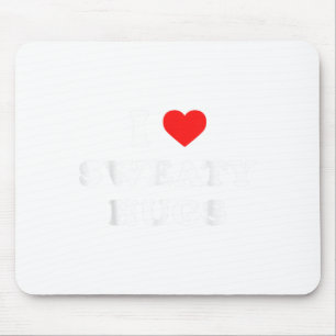 Ich liebe verschwitzt umarmendes Marathon-Beobacht Mousepad