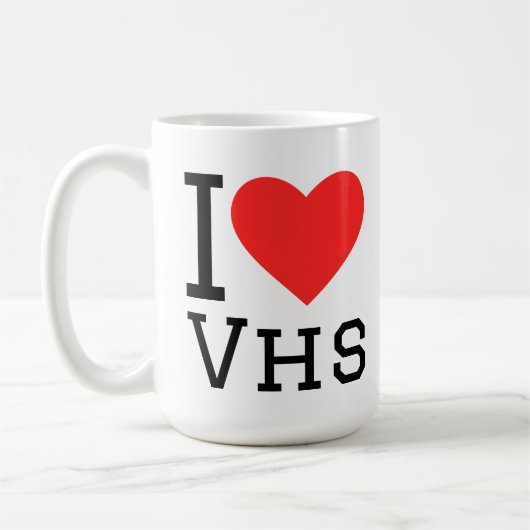 Ich liebe VHS Kaffeetasse (Links)