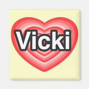 Ich liebe Vicki. Ich liebe dich Vicki. Herz Magnet