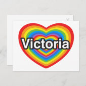 Ich Liebe Victoria. Ich Liebe dich Victoria. Herz Postkarte (Vorne/Hinten)
