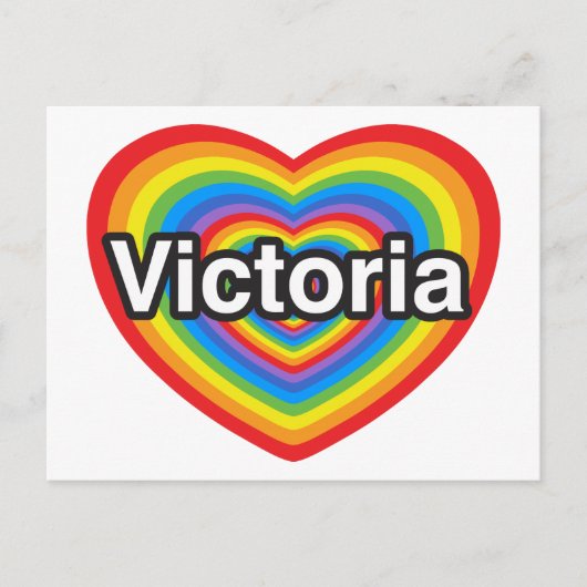 Ich Liebe Victoria. Ich Liebe dich Victoria. Herz Postkarte (Vorderseite)