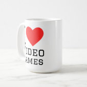 Ich liebe Videospiele Kaffeetasse (Vorderseite Links)