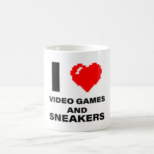 Ich Liebe Videospiele und Sneakers Kaffeetasse