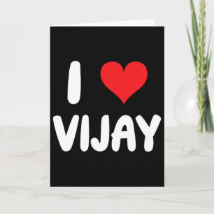 Ich liebe Vijay - Herz Karte