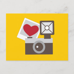 Ich liebe Vintage-Kamera Postkarte