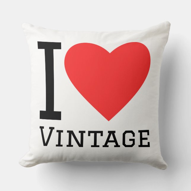 Ich liebe Vintage Kissen (Vorderseite)
