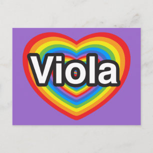 Ich Liebe Viola. Ich Liebe dir Viola. Herz Postkarte