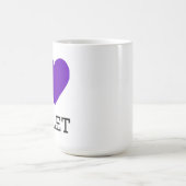 Ich liebe violett  kaffeetasse (Mittel)