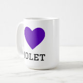 Ich liebe violett  kaffeetasse (Vorderseite Links)