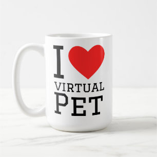 Ich liebe virtuelles Haustier Kaffeetasse