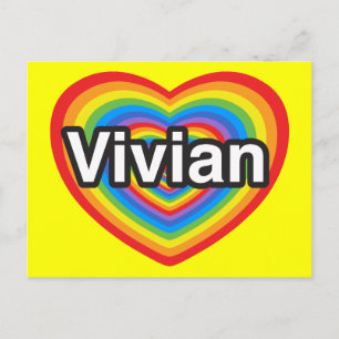 Ich Liebe Vivian. Ich Liebe dir Vivian. Herz Postkarte