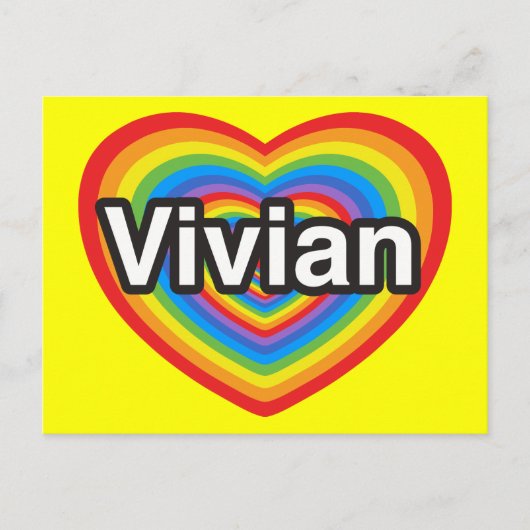 Ich Liebe Vivian. Ich Liebe dir Vivian. Herz Postkarte (Vorderseite)