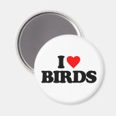 ICH LIEBE VÖGEL MAGNET (Vorderseite/Rückseite)