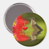 Ich liebe Vögel Magnet (Vorderseite/Rückseite)