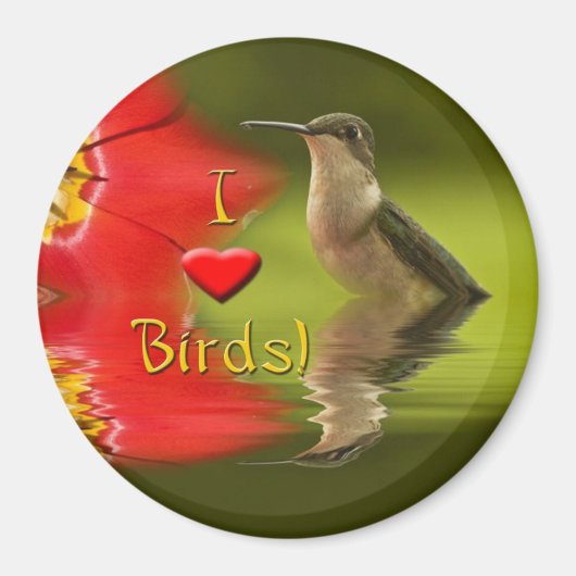 Ich liebe Vögel Magnet (Vorne)