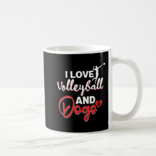 Ich Liebe Volleyball und Hunde Kaffeetasse