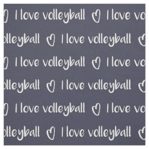 Ich Liebe Volleyballtypografie-Muster in beliebige Stoff