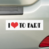 Ich Liebe von Herz zu Furz Autoaufkleber (Auf Auto)