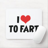 Ich Liebe von Herz zu Furz Mousepad (Mit Mouse)