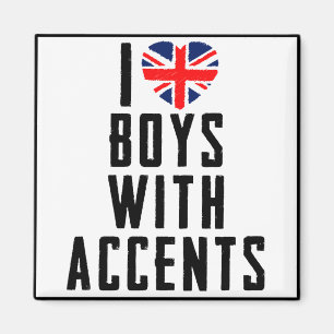 Ich Liebe von Jungs mit Akzenten Magnet