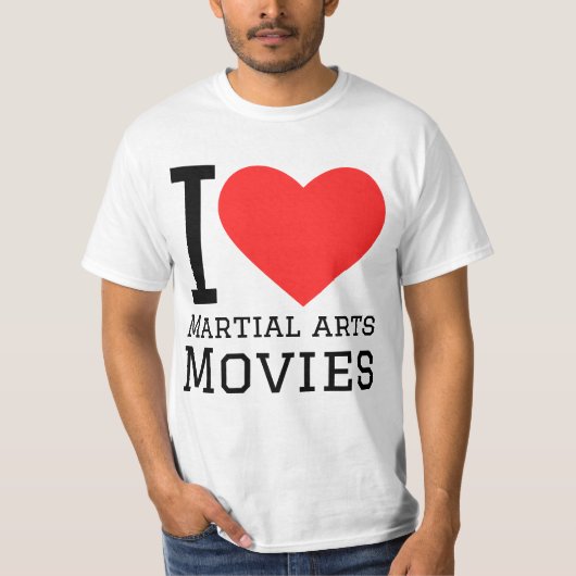 Ich Liebe von Kampfsportfilmen T-Shirt (Vorderseite)